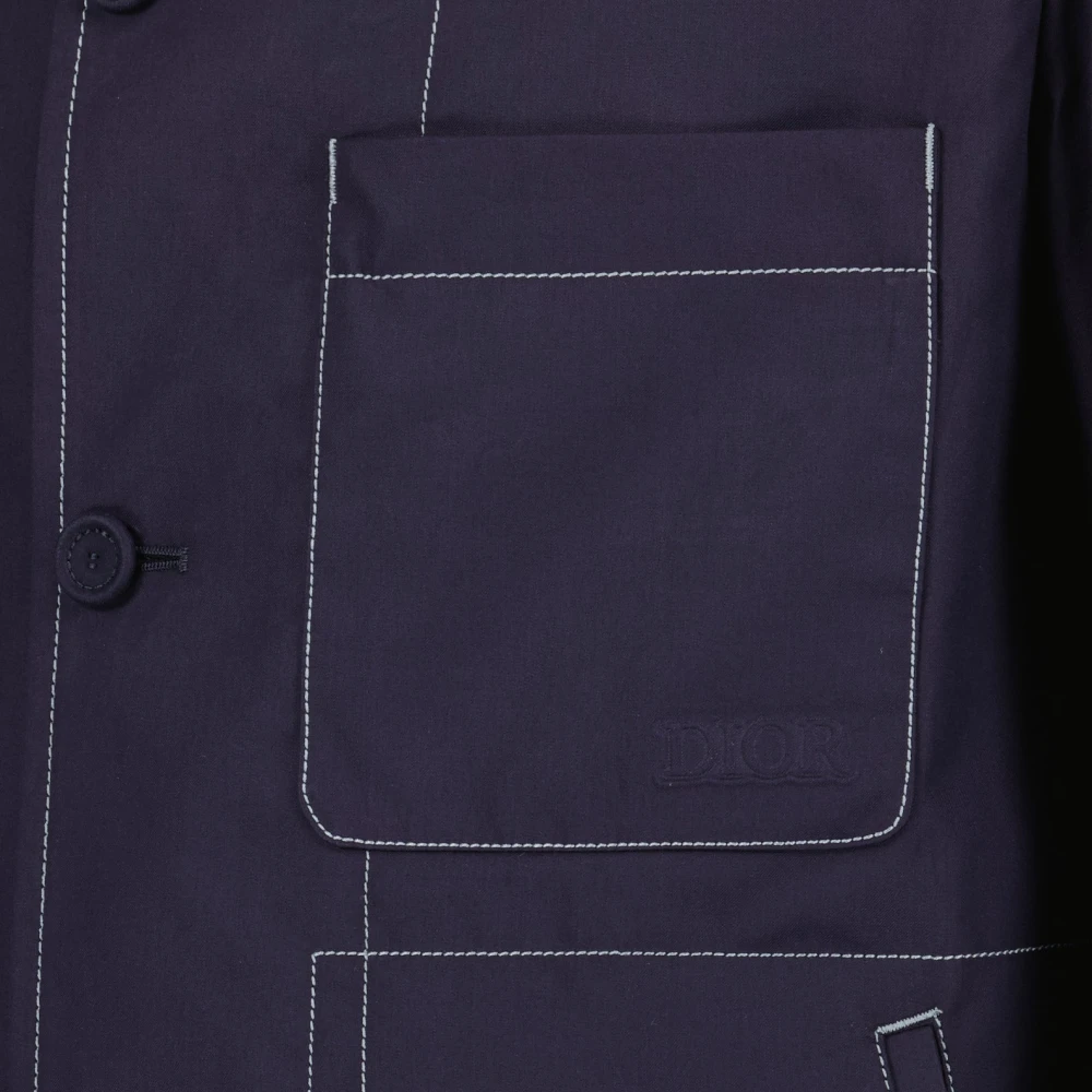 Dior Klassieke Gestikte Vest Blue Heren