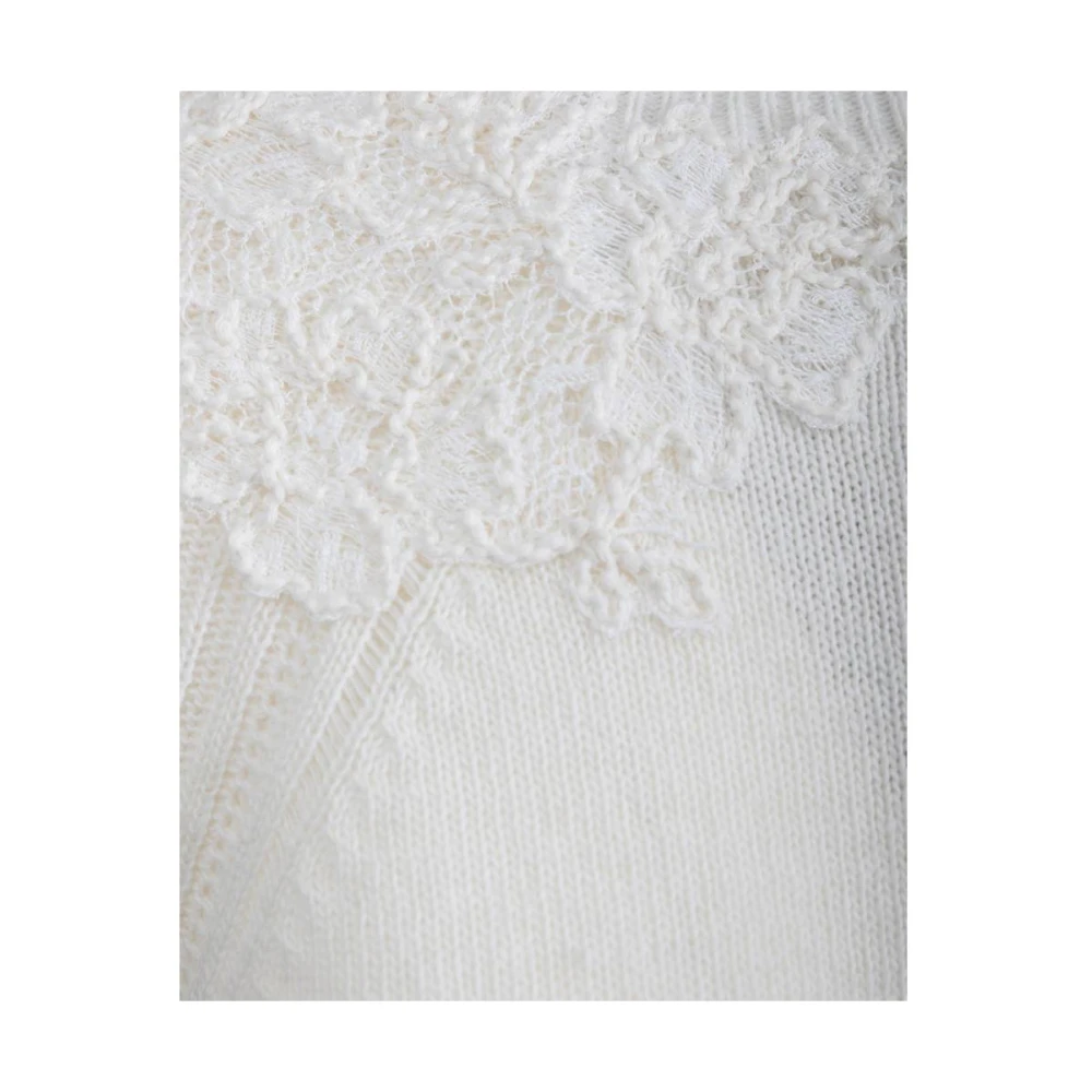Ermanno Scervino Lange Mouw Ronde Hals Shirt Beige Dames