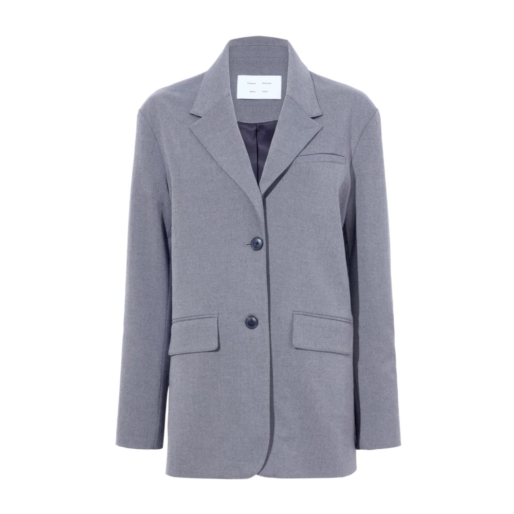 Proenza Schouler Grijze Flanellen Blazer met Verstelbare Riem Gray Dames