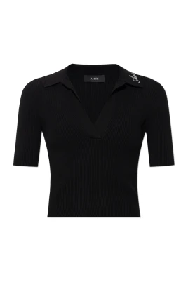 Script Rib Knit SS Polo