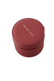 Michael Kors Pink Leather Zip Round Pouch Purse Storage Wallet
