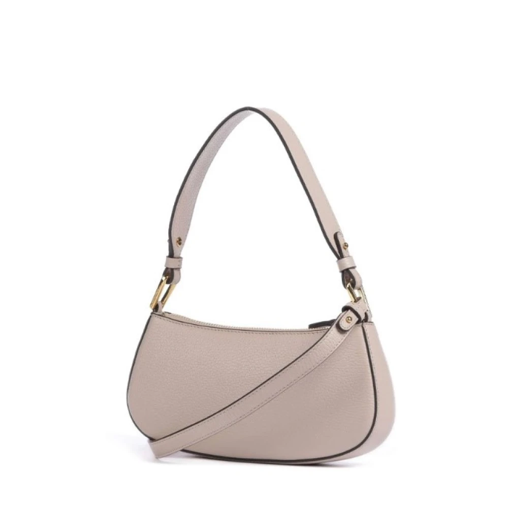 Coccinelle Schoudertas van generfd leer met metalen detail Pink Dames