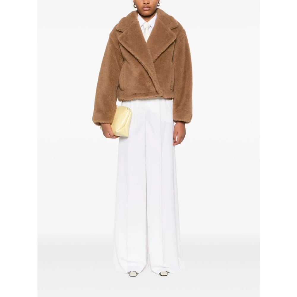 Max Mara Elegante Witte Wijde Broek White Dames