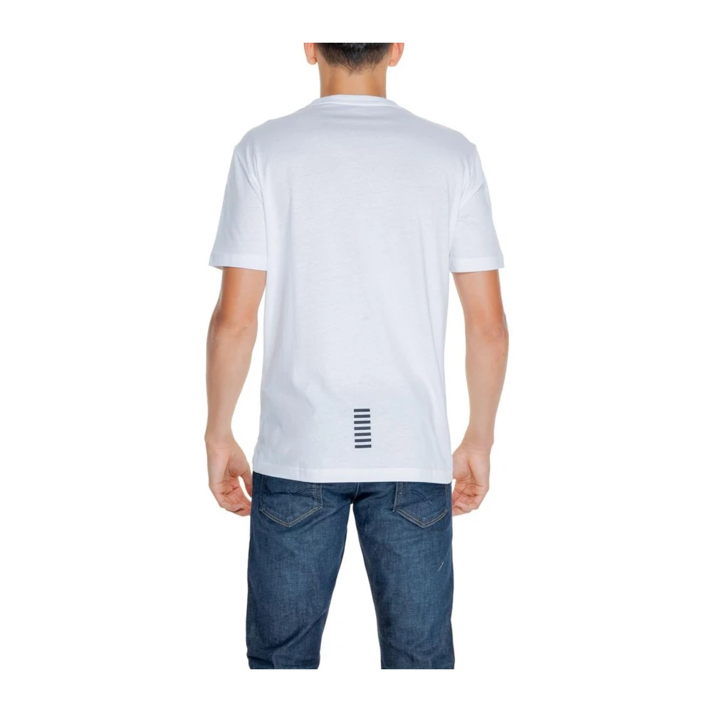 Emporio Armani EA7 Witte Katoenen T-Shirt Heren Polo Collectie White Heren
