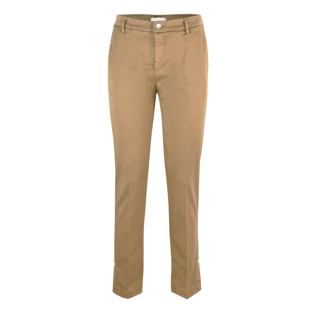 Liu Jo Chino Katoenen Broek Kameel Beige Dames