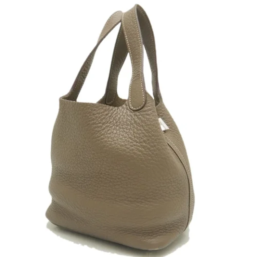 Hermès Vintage Pre-owned Leather handbags Gray Dames