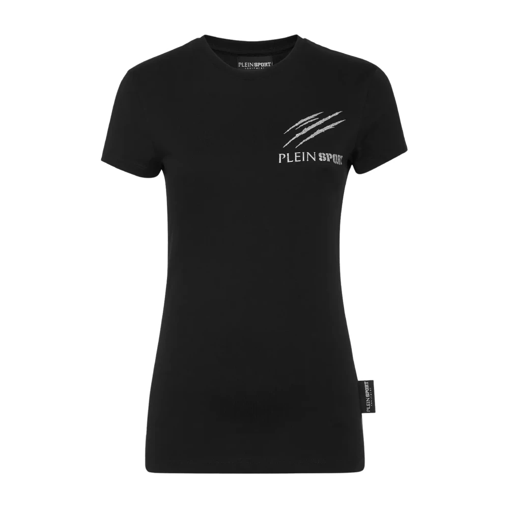 Plein Sport Zwarte Ronde Hals Katoenen T-shirt Black Dames