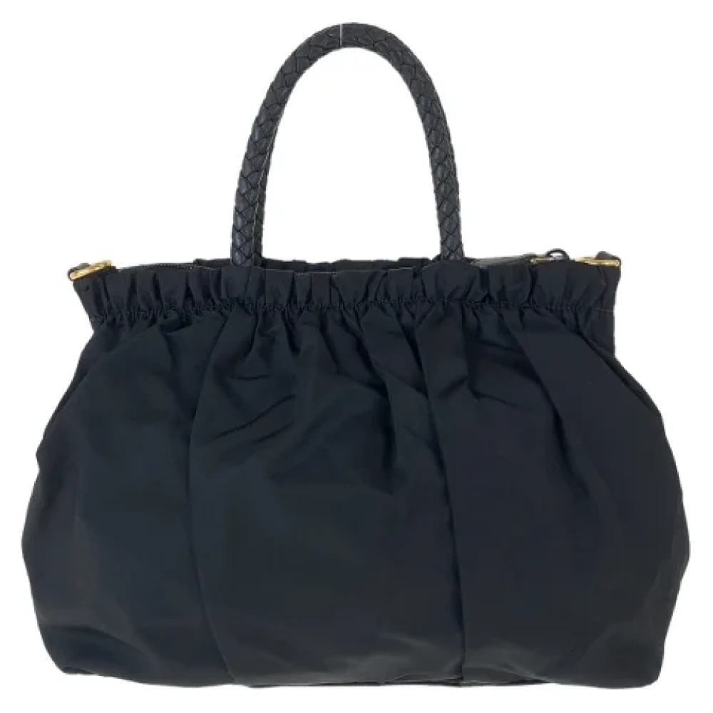 Prada Vintage Pre-owned Canvas prada-bags Black Dames