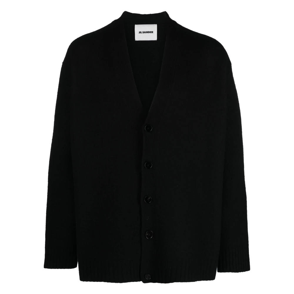 Jil Sander Men's Black Stylish Cardigan - Cardigans - L - Knitwear