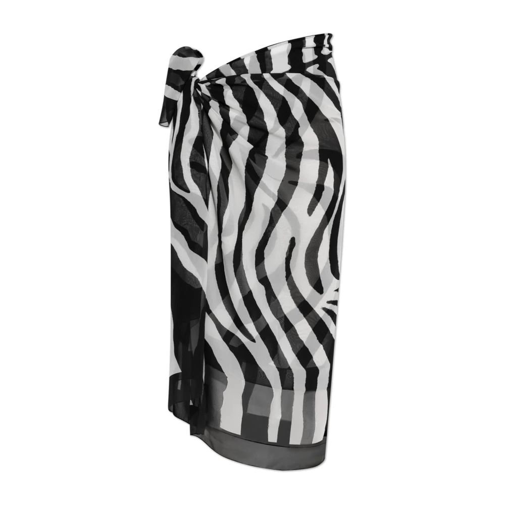 Balmain Women's Black Silk Pareo - Beachwear - One Size - Swimwear