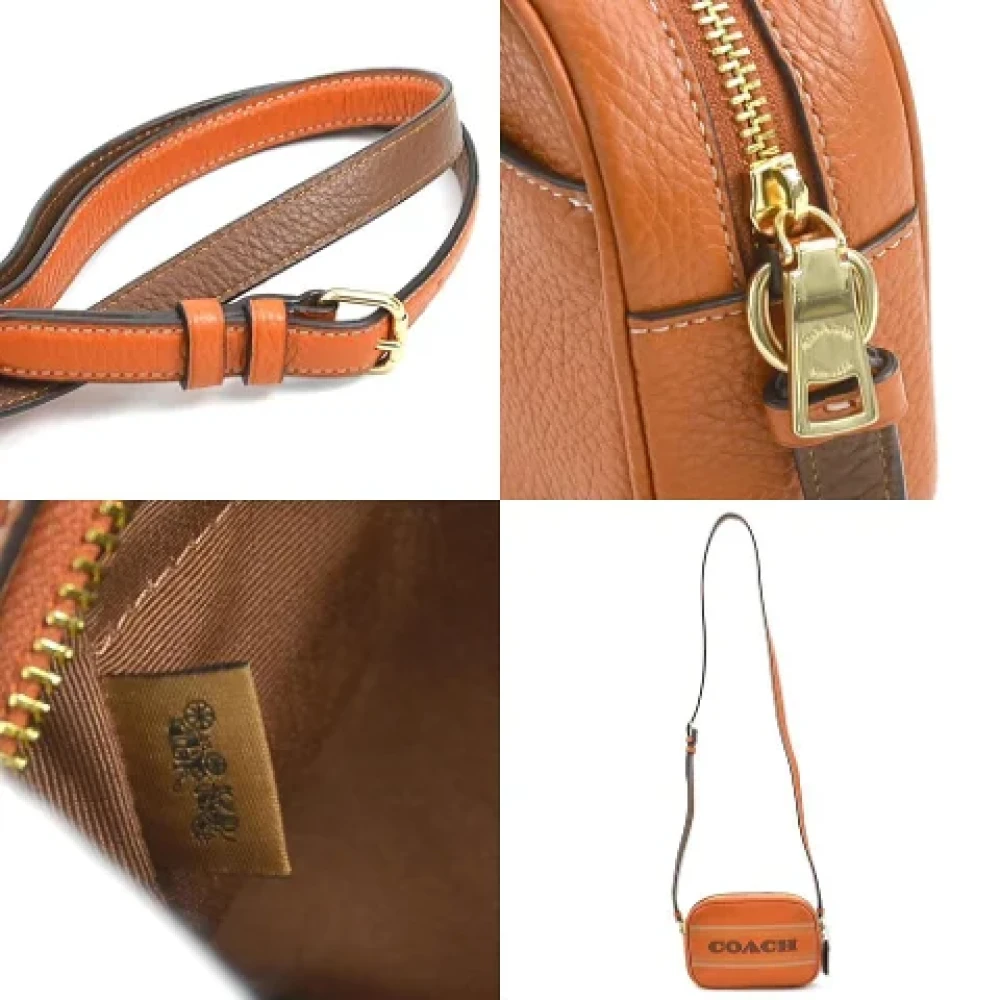 Coach Pre-owned Leather shoulder-bags Orange Dames