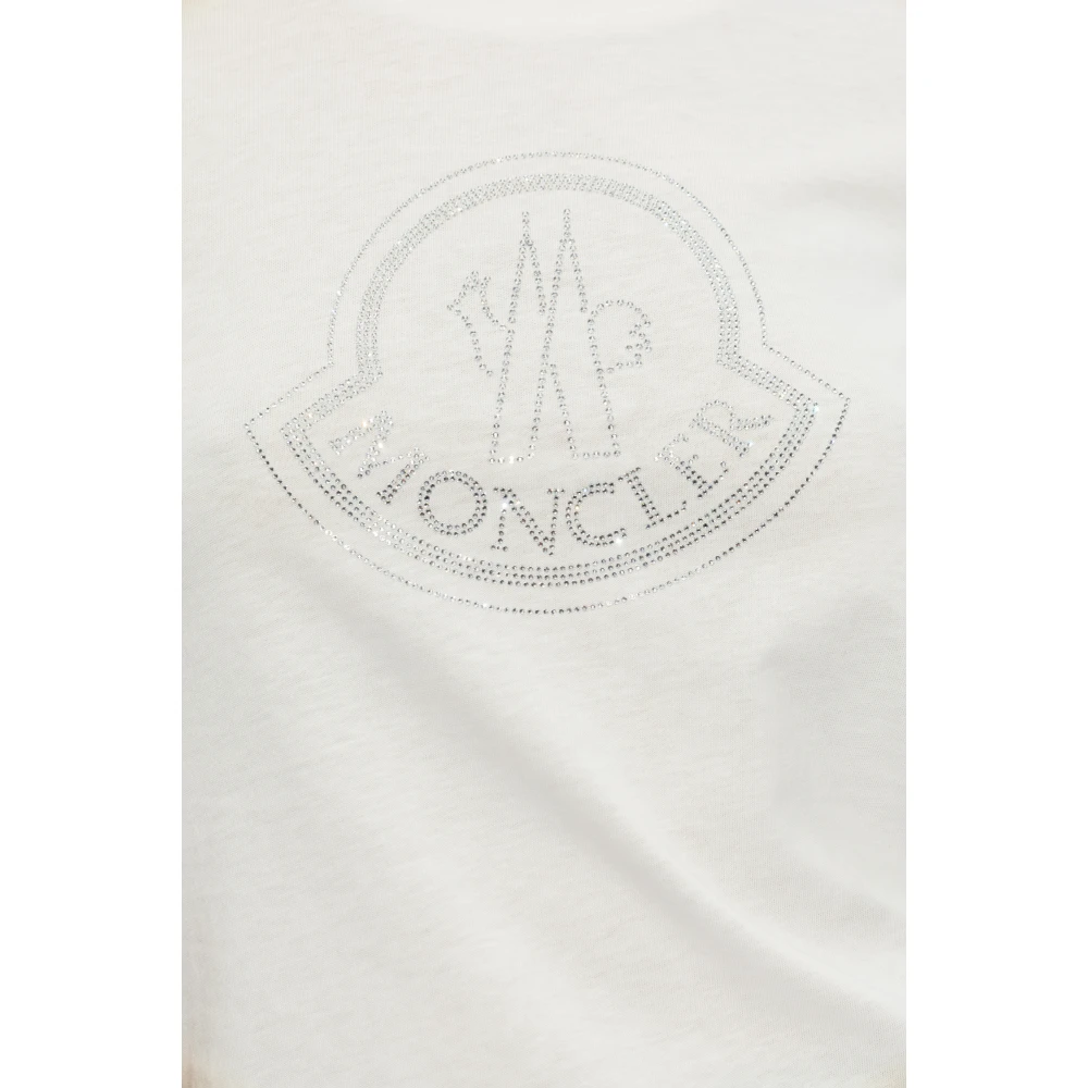 Moncler T-shirt met logo White Dames