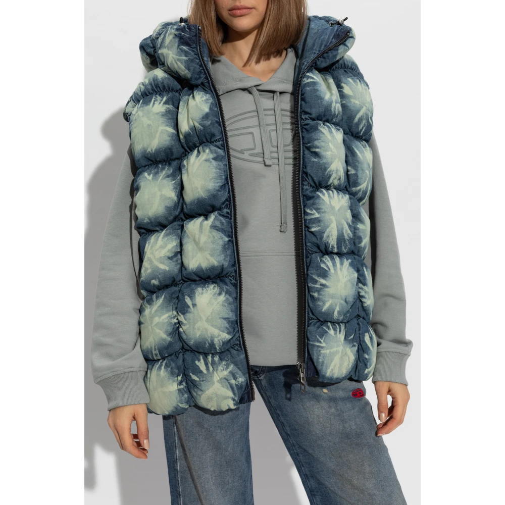 Diesel Gewatteerd vest 'W-Thys' Blue Heren