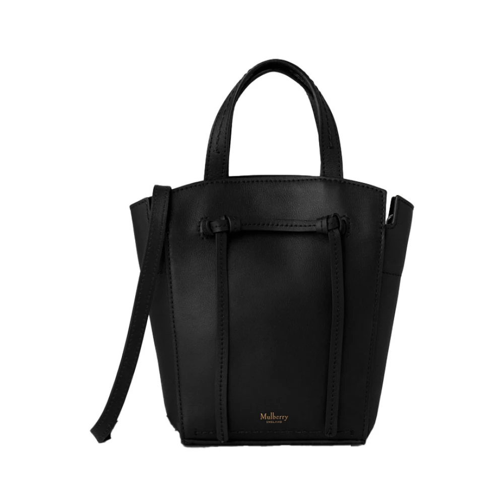 Mulberry Mini Clovelly Tote Zwart Classic Grain Black Dames