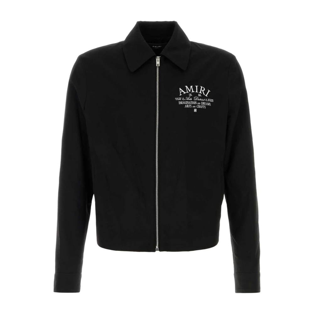 Amiri Stijlvol Zwart Wollen Jas Black Heren