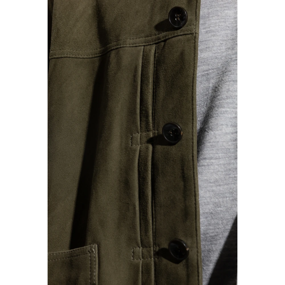 Officine Générale Leren jas Green Heren