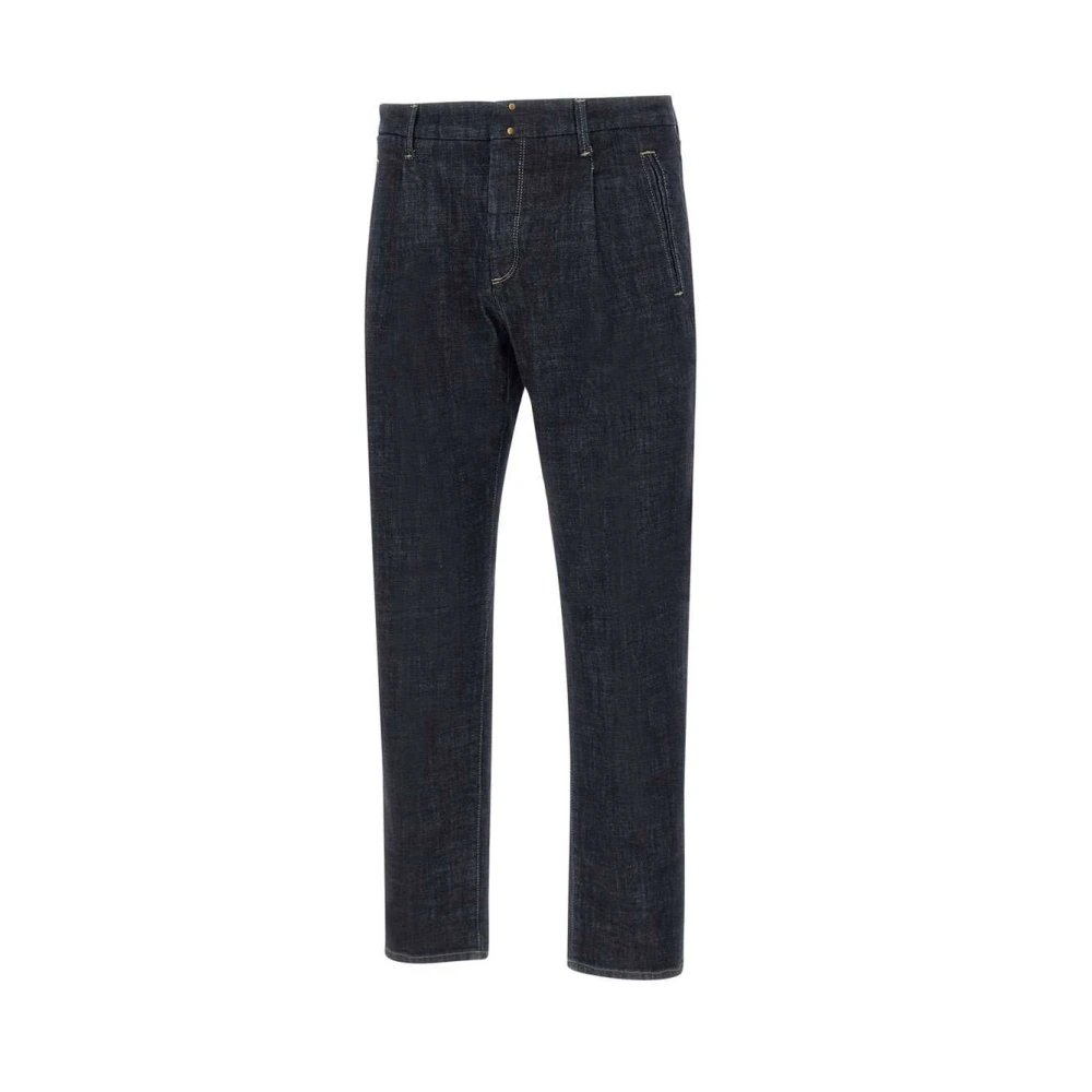 Incotex Donkerblauwe Stretch Denim Jeans Blue Heren