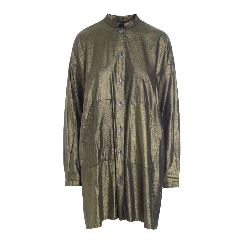 Bitte Kai Rand Metallic Folieprint Lange Shirt Yellow Dames