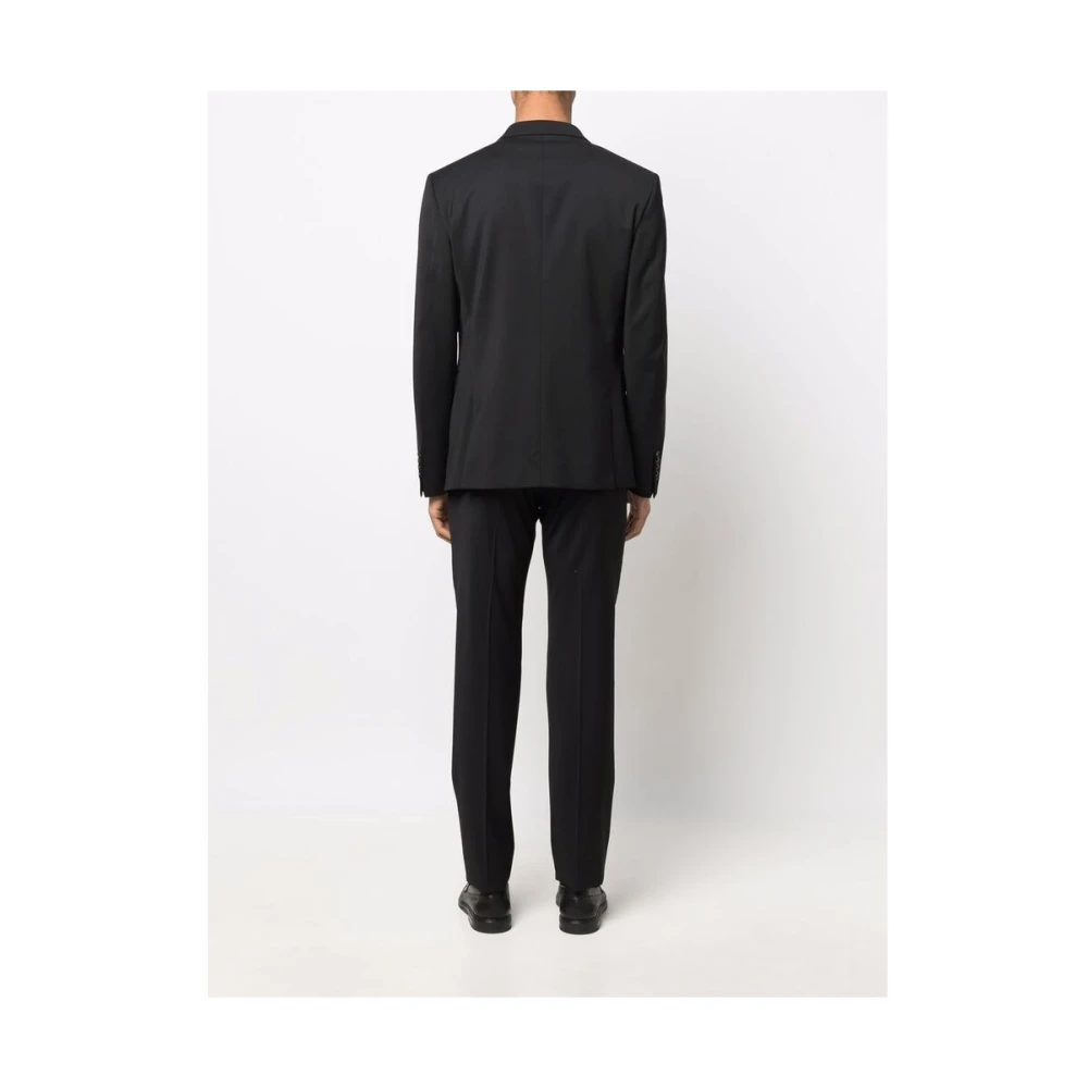 Reveres 1949 Zwart stretch-wollen pak Black Heren