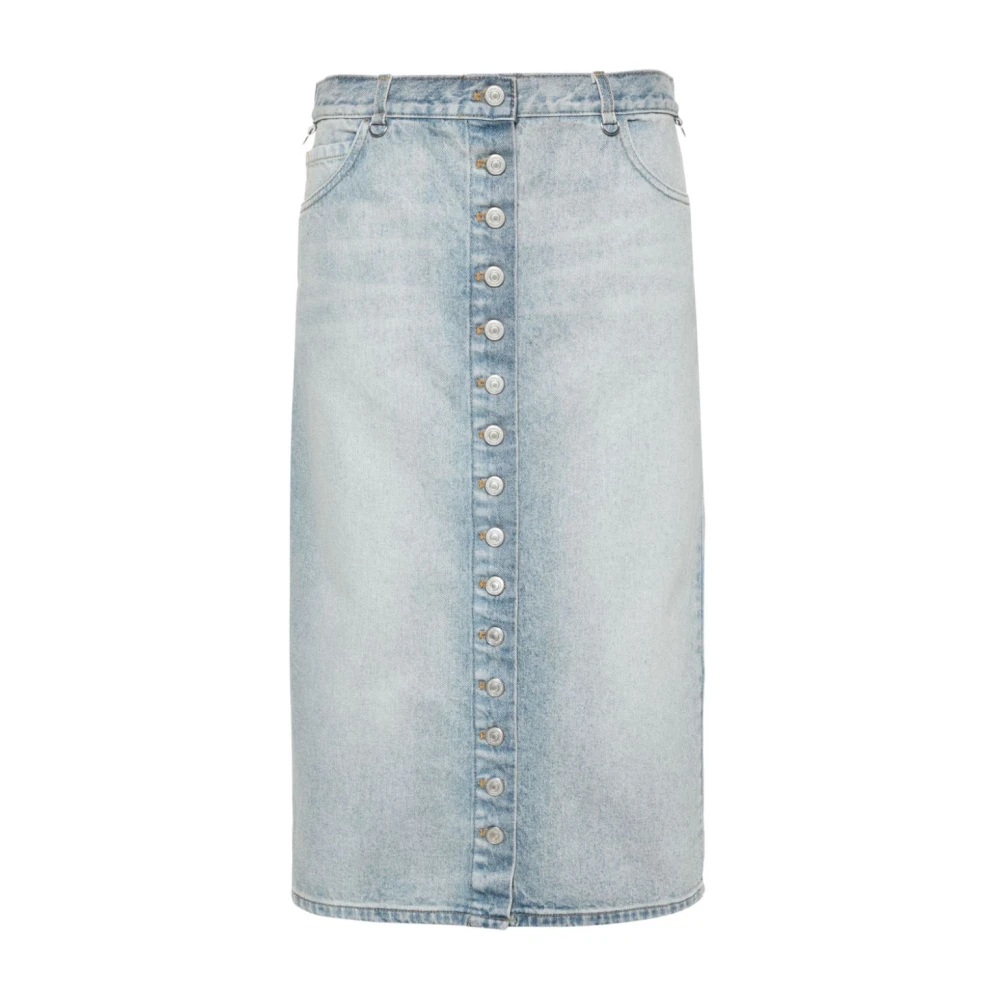 Courrèges Women's Blue Denim Skirts, Xs, Denim Multiflex Skirt