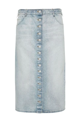 Blå Denim Multiflex Kjol