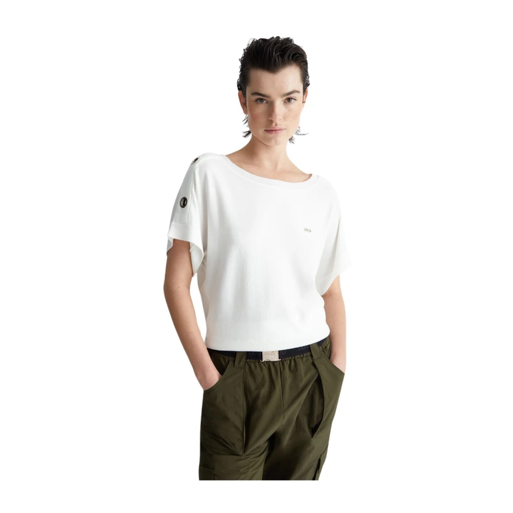 Liu Jo Stijlvolle Sweater Shirt White Dames