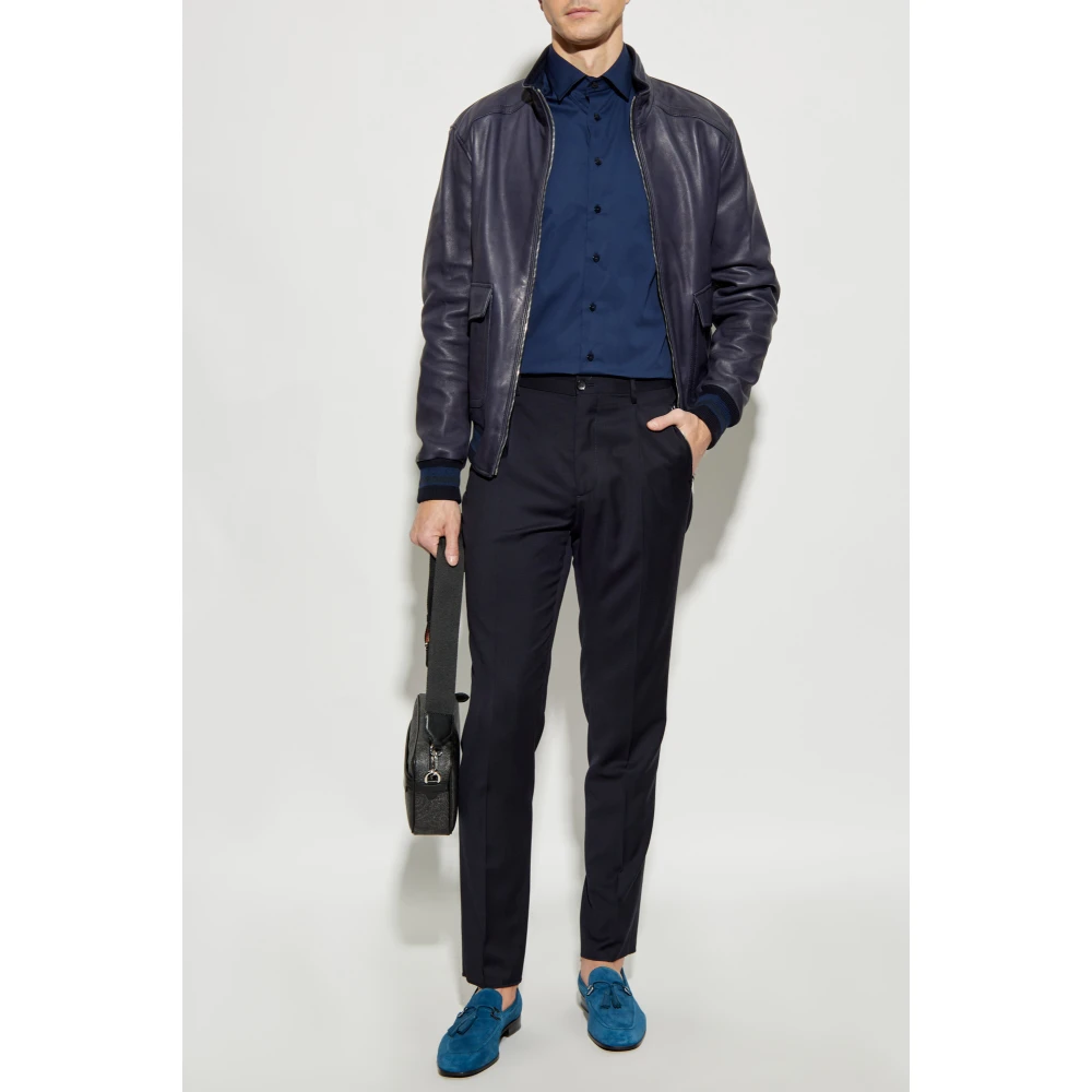 ETRO Katoenen shirt Blue Heren
