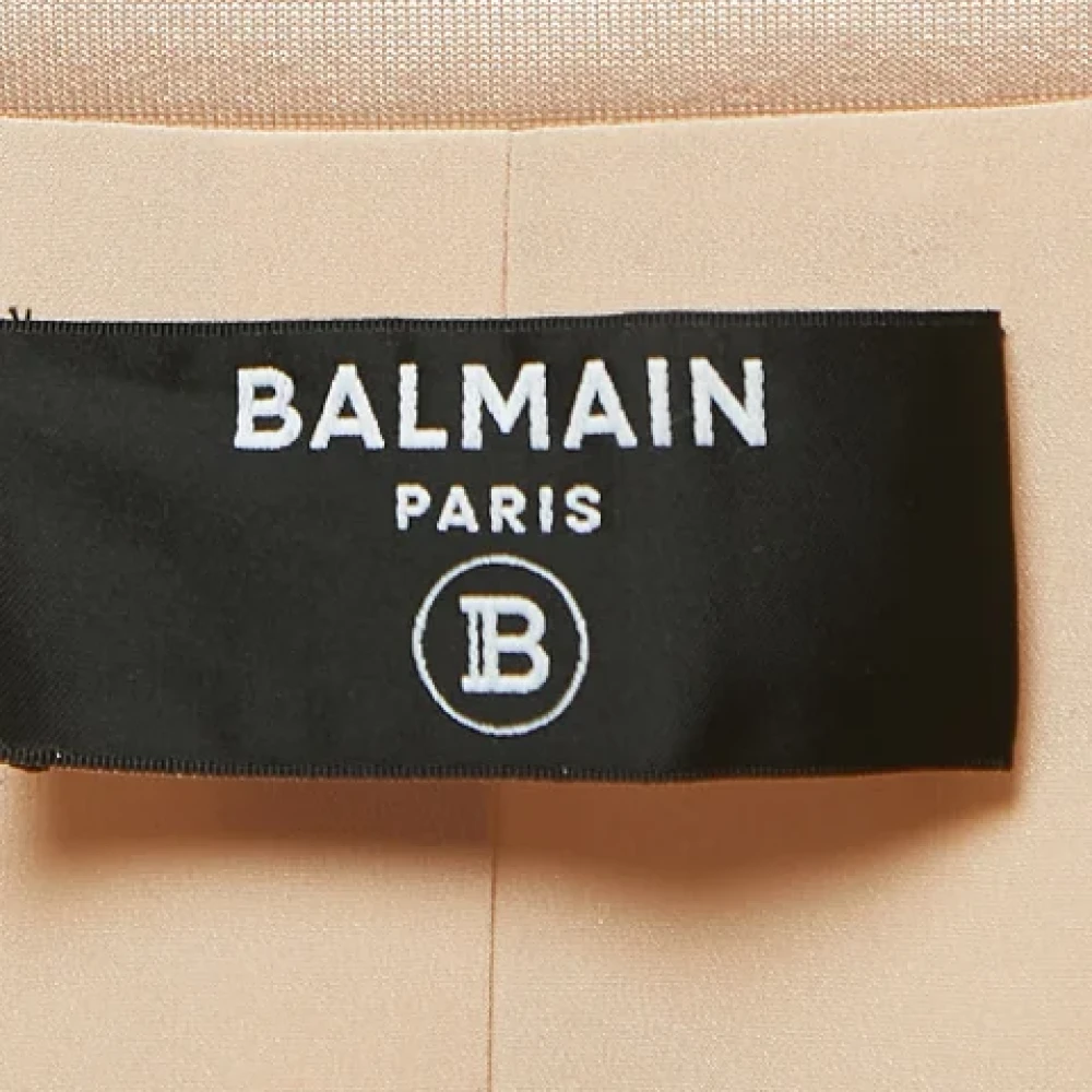 Balmain Pre-owned Knit outerwear Beige Dames