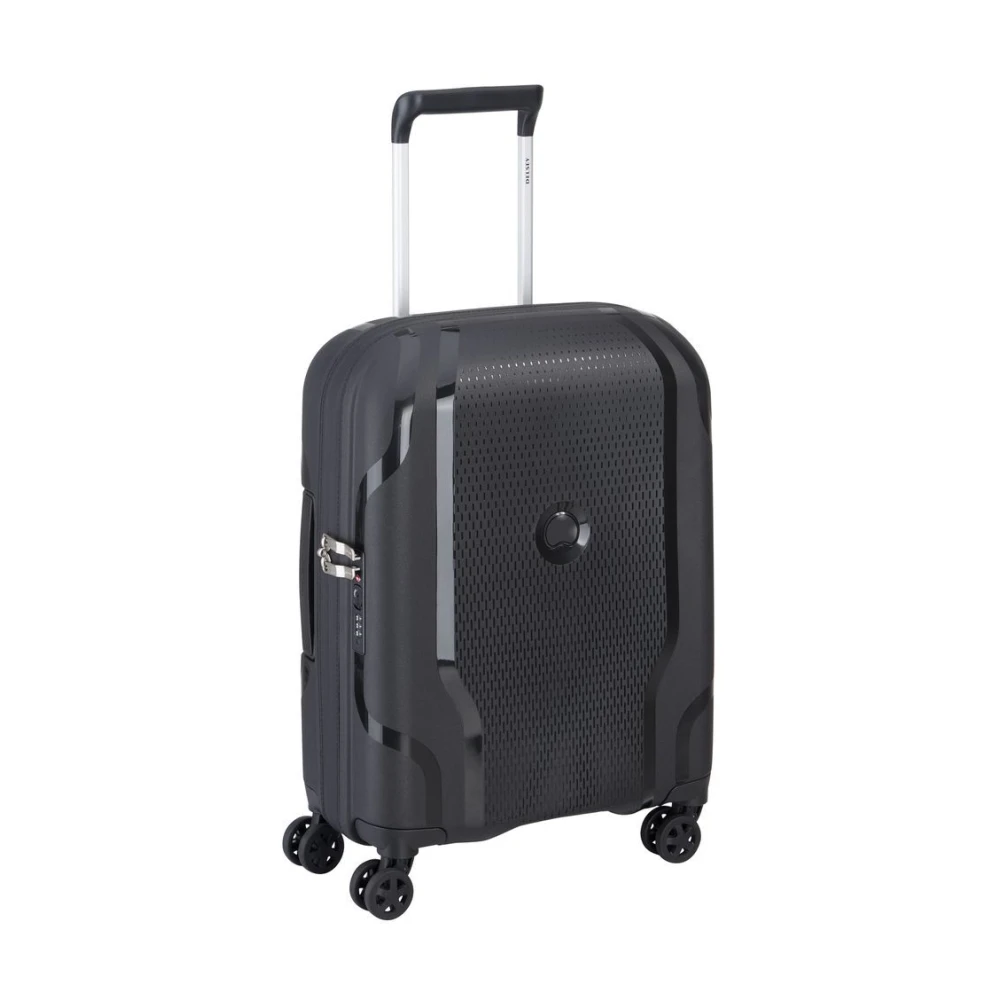 Delsey Clavel Hard Cabin Koffer met 4 Wielen Zwart Black Unisex