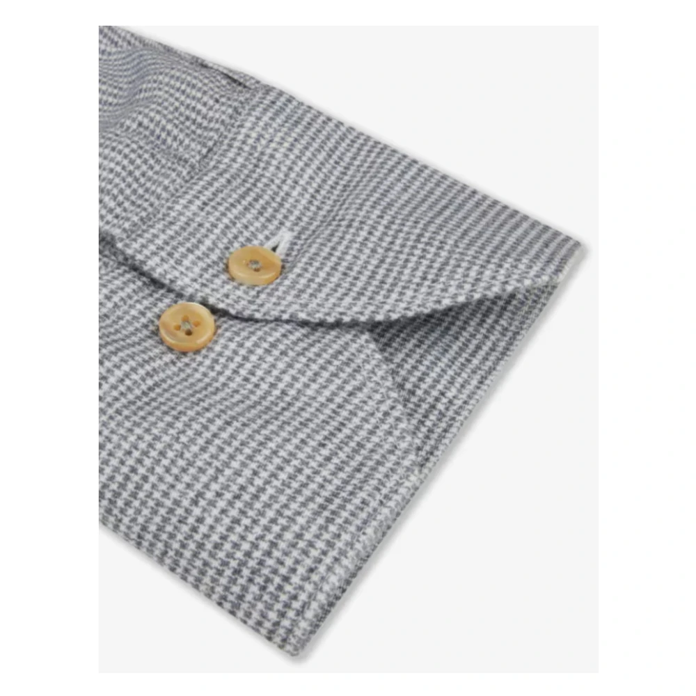 Stenströms Casual Fitted Body Overhemd Lange Mouw Gray Heren