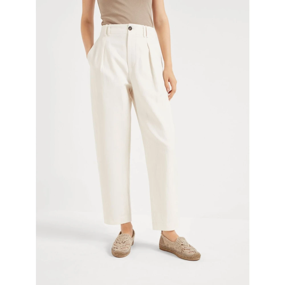 BRUNELLO CUCINELLI Elegante Herenbroek White Dames
