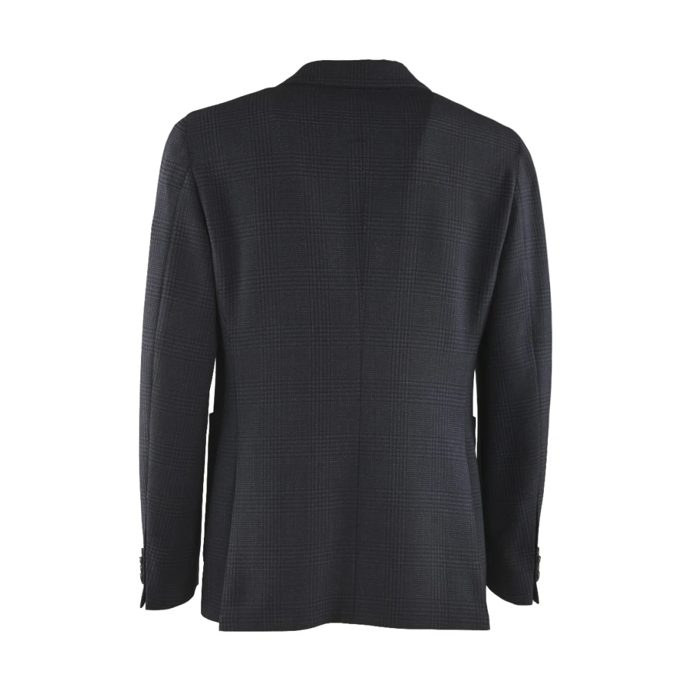 Michael Kors Gestructureerde Glen Polyester Jas Blue Heren
