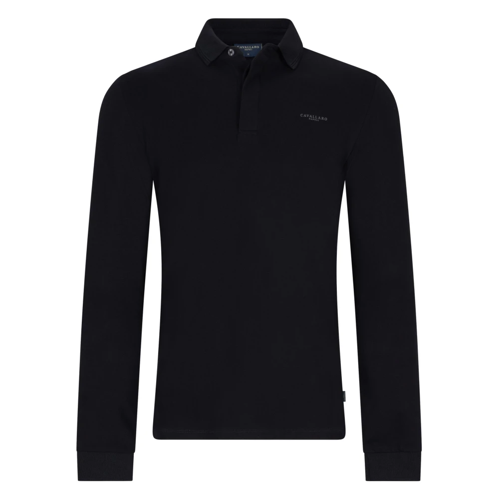 Cavallaro Zwart Polo Shirt Black Heren