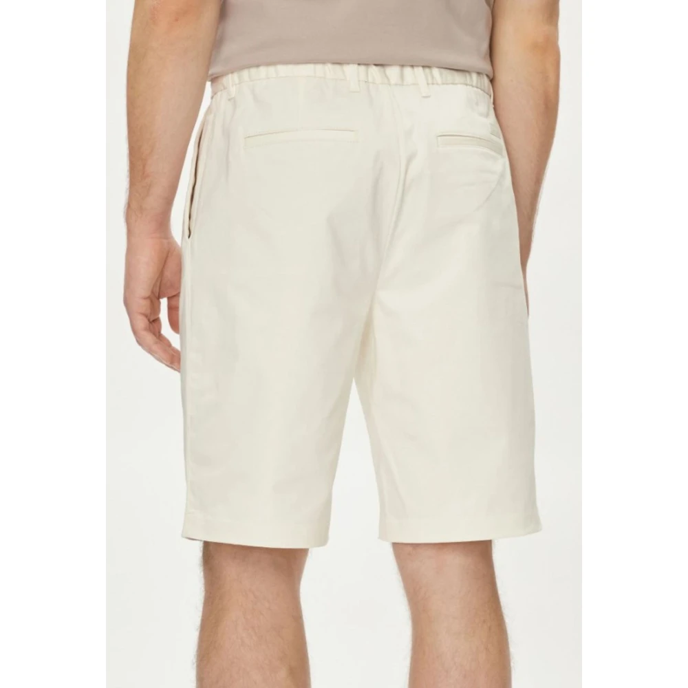Calvin Klein Heren Regular Straight Sateen Stretch Shorts Beige Heren