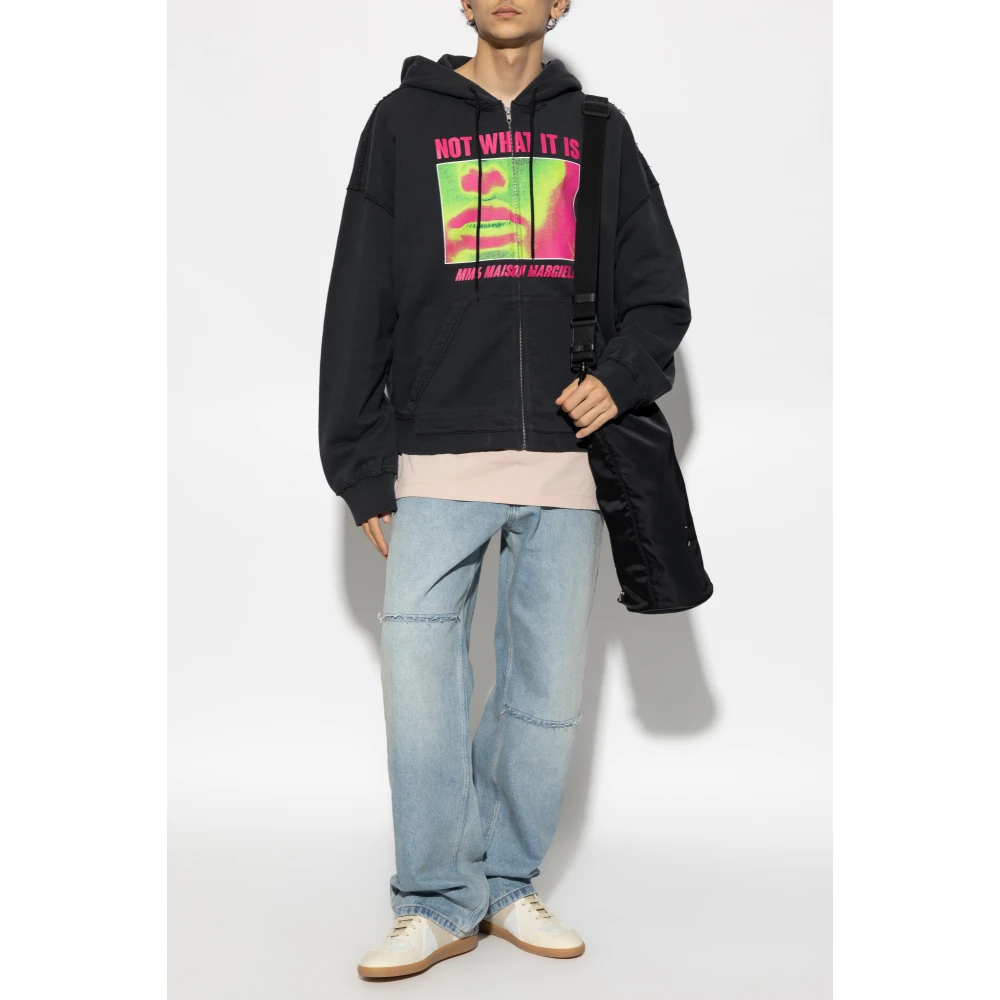 MM6 Maison Margiela Sweatshirt met print Black Heren