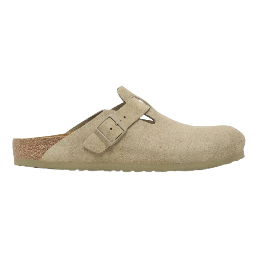 Birkenstock Boston BS Khaki Tofflor Beige, Dam