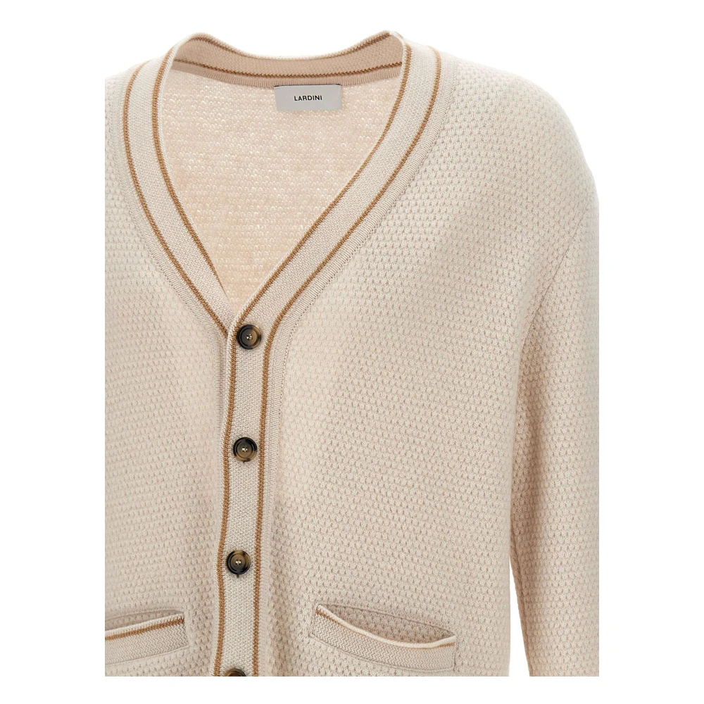 Lardini Wol Kasjmier Vest Beige Trui Beige Heren