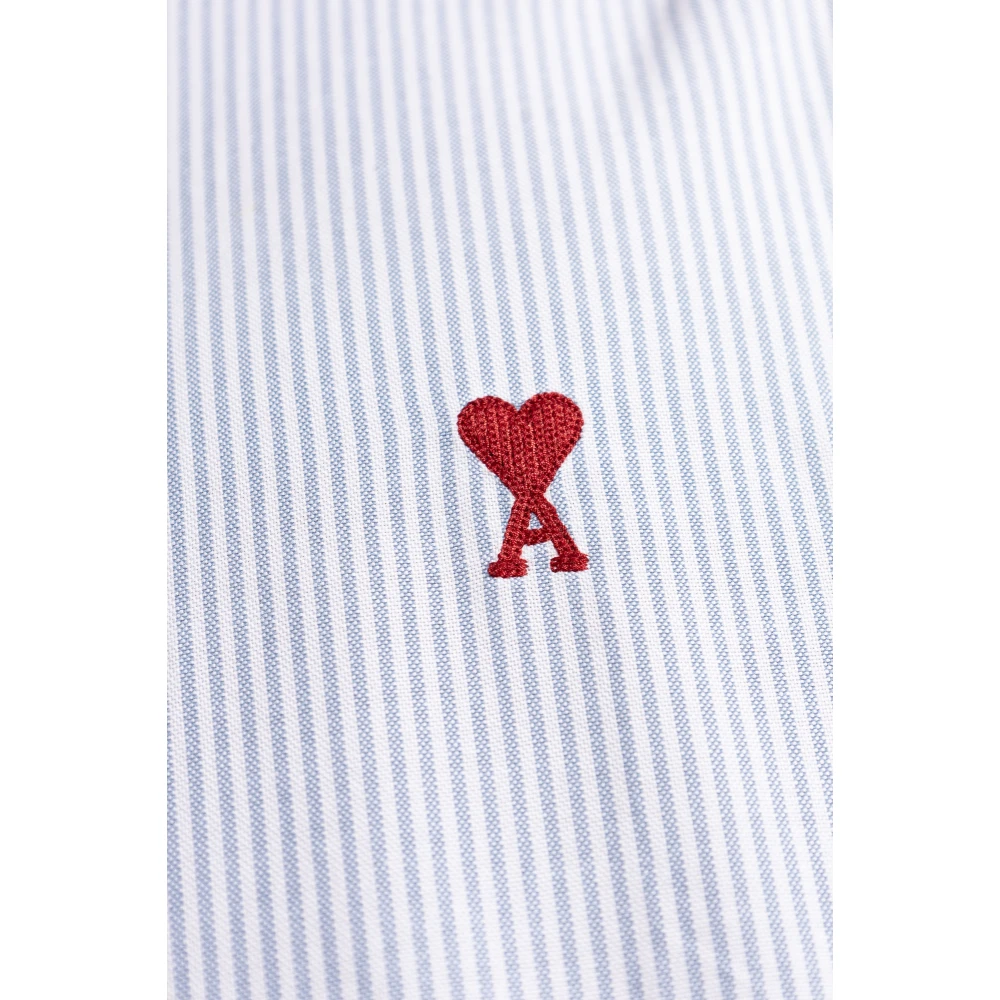Ami Paris Shirt met logo Blue Heren
