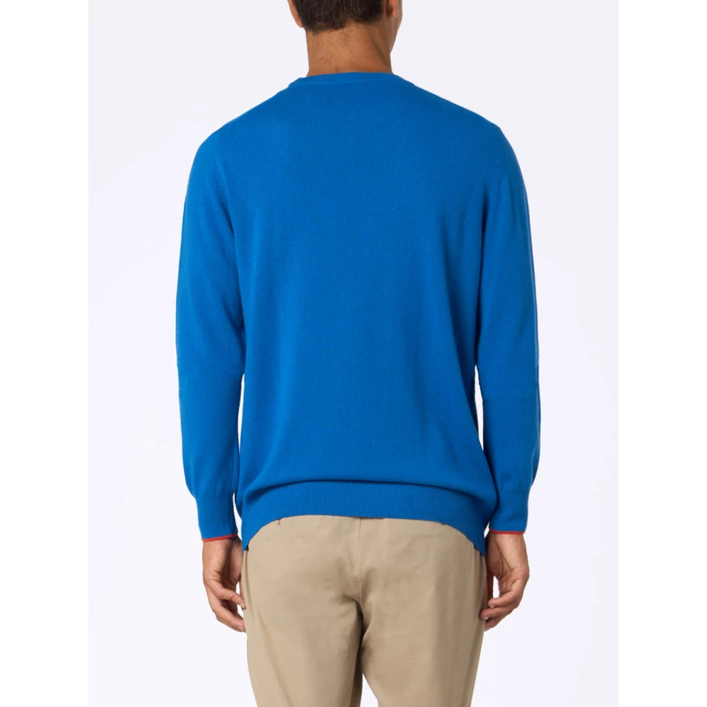 MC2 Saint Barth Blauw Ski Heron Geborduurd Herenoverhemd Blue Heren