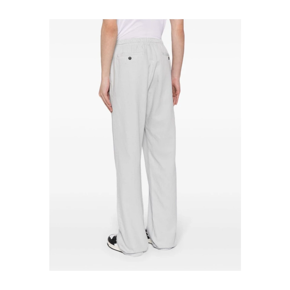 Palm Angels Geborduurde Logo Grijze Broek Gray Heren
