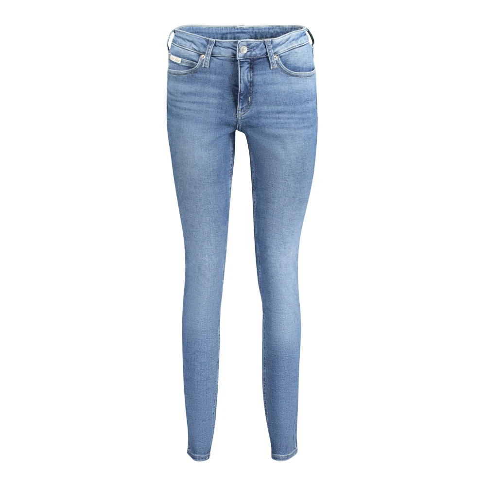 Calvin Klein Blauwe Skinny Jeans met Gewassen Effect Blue Dames