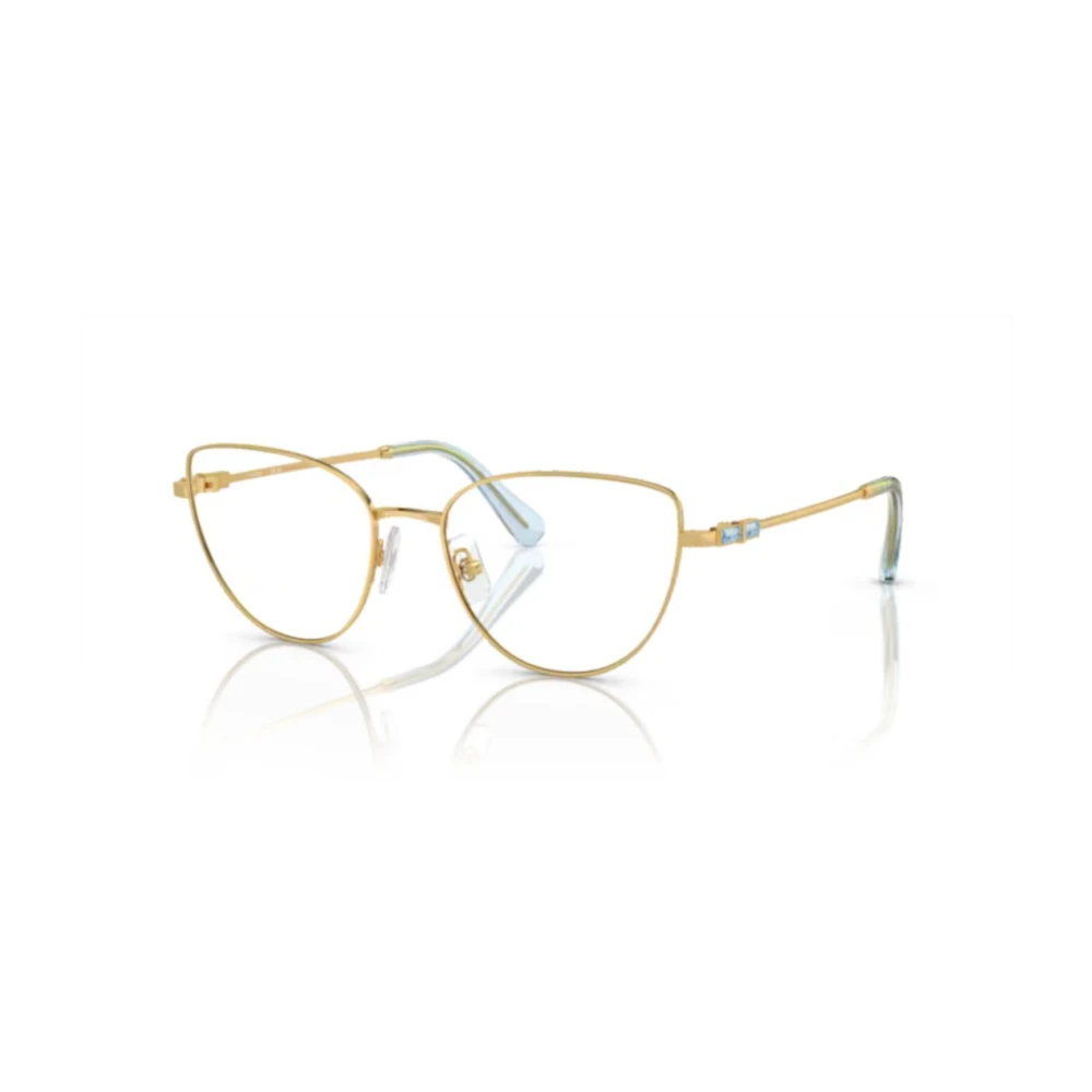 Swarovski Unisex Yellow Glasses, 55 Mm, Sk1007 Cat Eye Frame
