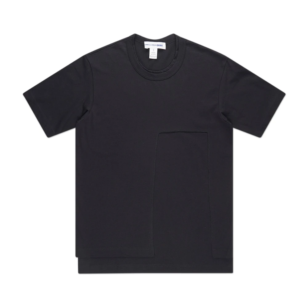 Comme des Garçons Gebreid T-shirt met twee lagen Black Dames