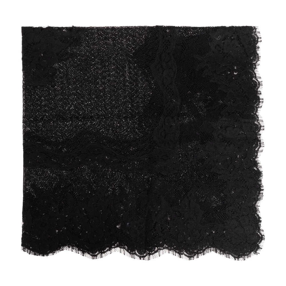 Dolce & Gabbana Kanten Sjaal Black Dames