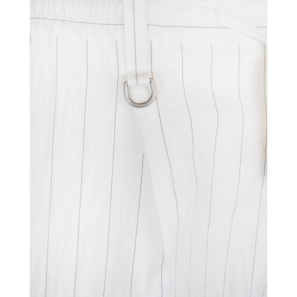 Paolo Pecora Regular Fit Broek met Riemlussen White Heren