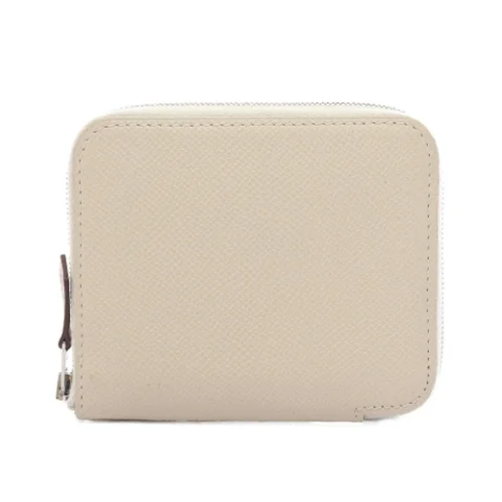 Hermès Vintage Pre-owned Leather wallets White Dames