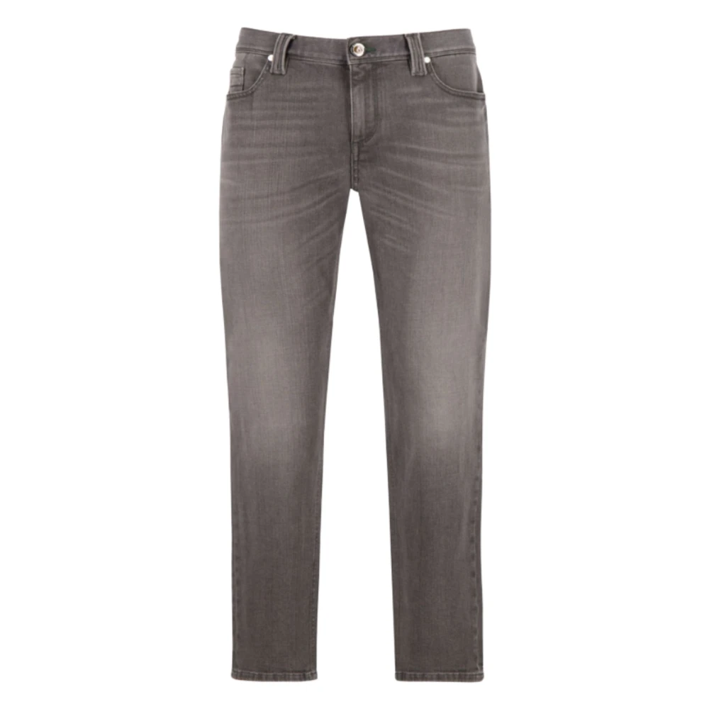 Alberto Men's Grey Pipe Jeans Stylish