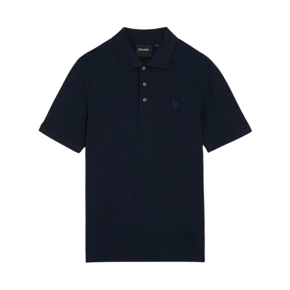 Lyle & Scott Tonal Eagle Polo Shirt i Mörkblå Blue, Herr