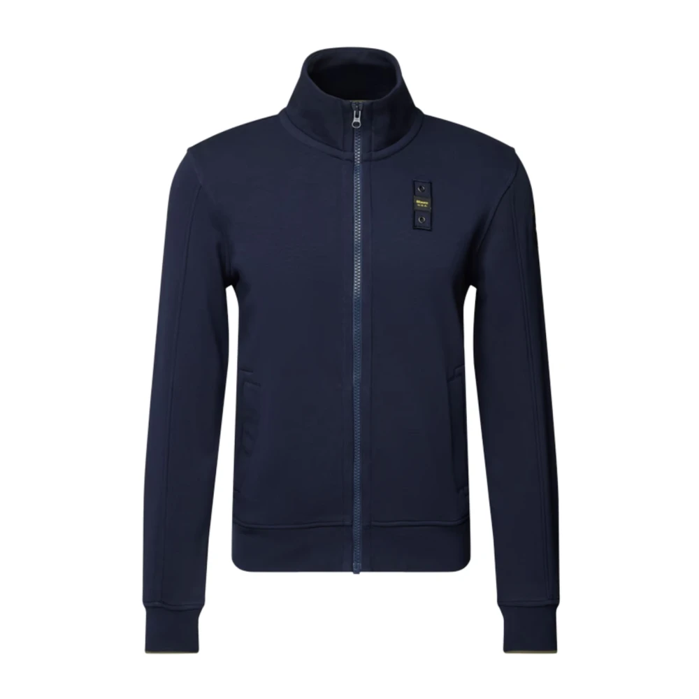 Blauer Blue High Neck Zip Sweatshirt - Male - Zip-Throughs - 2XL - Sweatshirts & Hoodies