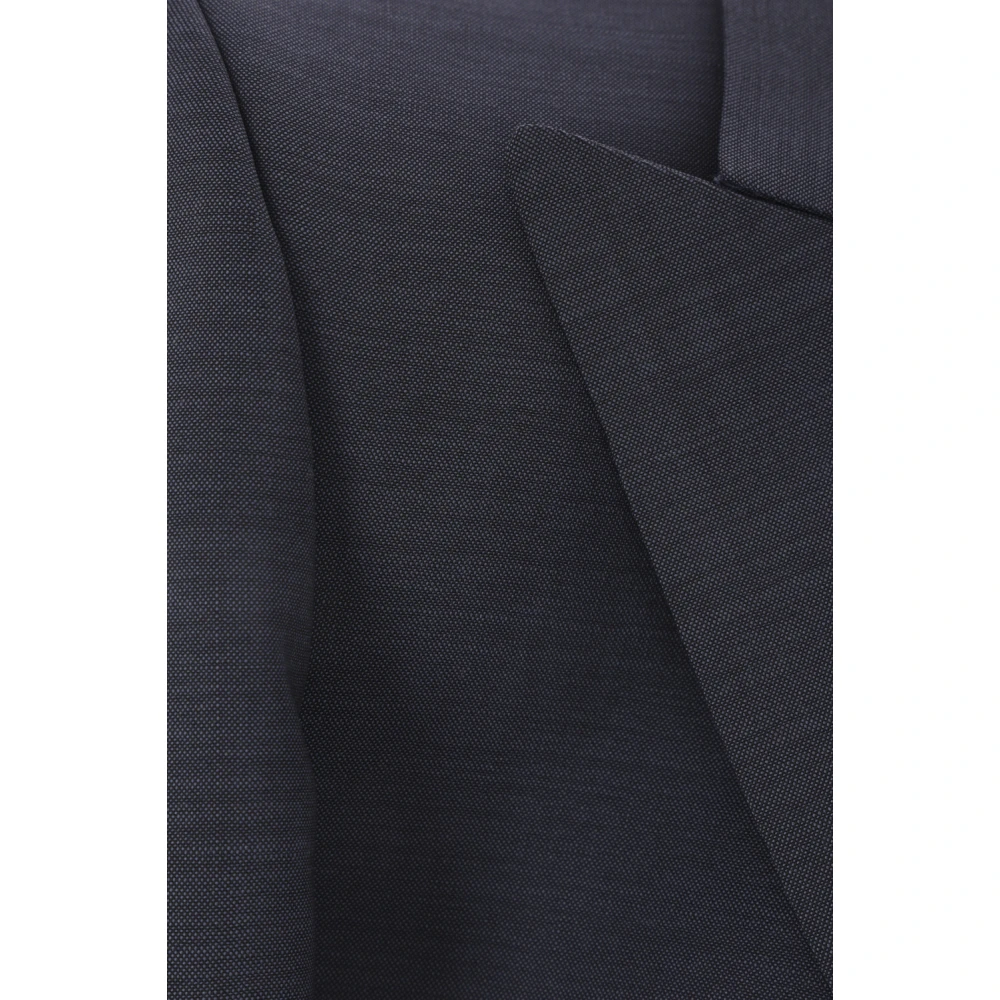 Blazé Milano Blauwe dubbelrijige wollen jas Blue Dames